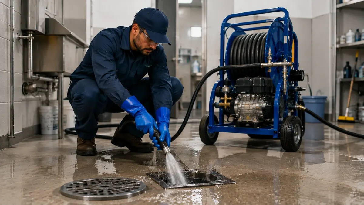 Floor Drain Hydro Jet Cleaning in Thousand Oaks