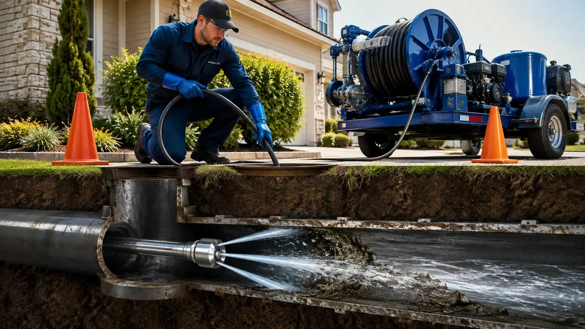 Main Sewer Line Hydro Jet Cleaning in Thousand Oaks