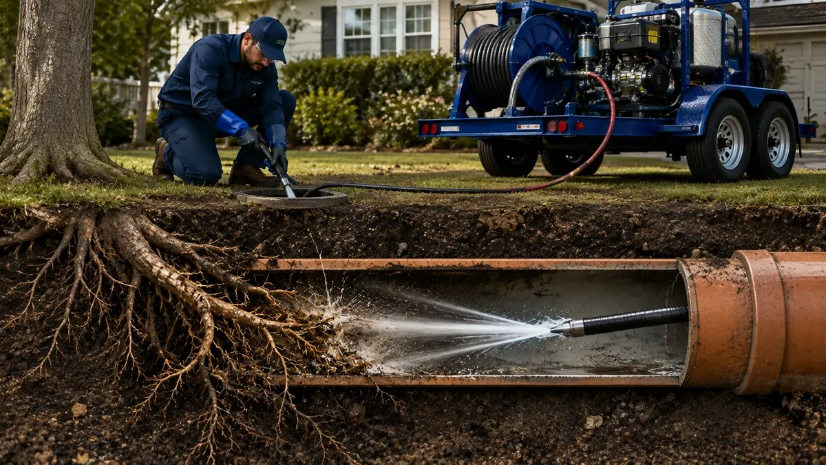 Tree Root Removal with Hydro Jetting in Thousand Oaks
